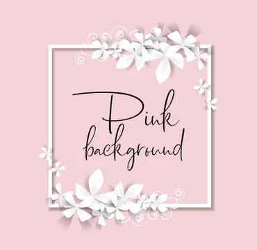 Flower pink background Stock Illustration