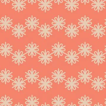 Flower on pink background seamless pattern vector illustration, organic cute  스톡 일러스트