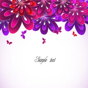 Flower pink background. Vector Stock Illustration