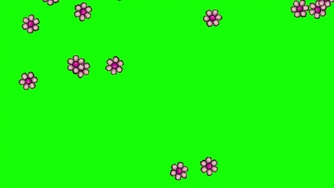 Flower pixel animation on green screen, Retro 8 bit game style Stock Footage 300850097