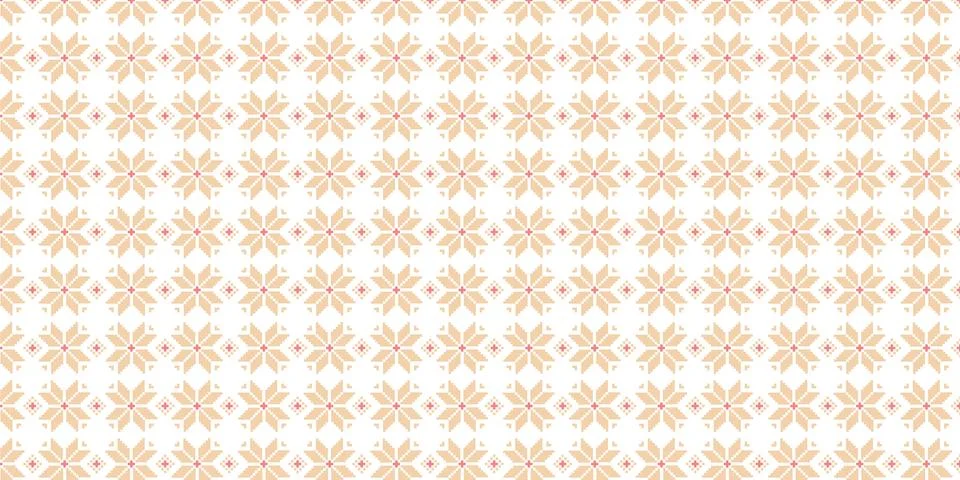Flower PIXEL PATTREN Stock Illustration