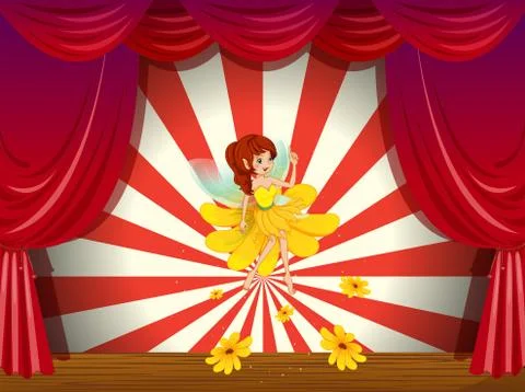 A flower pixie at the stage Stock Illustration