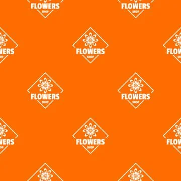 Flower plant pattern vector orange Illustrazione stock