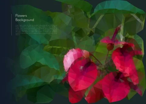 Flower polygonal mosaic. Vector eps 10 Stock Illustration