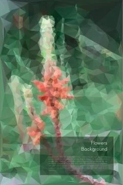 Flower polygonal mosaic. Vector eps 10 Stock Illustration