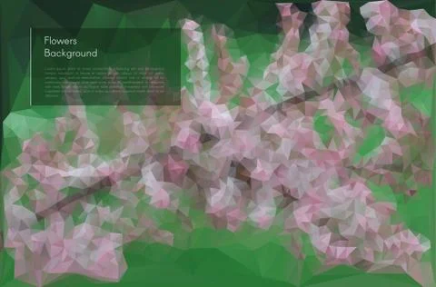 Flower polygonal mosaic. Vector eps 10 Stock Illustration