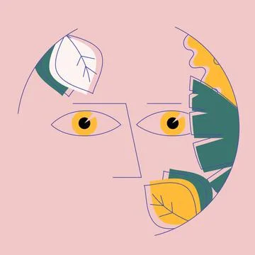 Flower portrait Stock Illustration