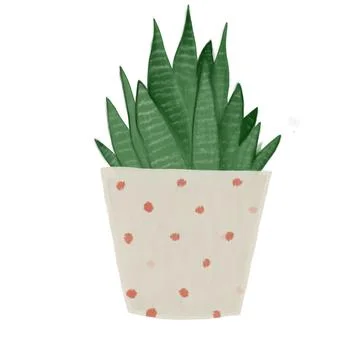 Flower in a pot with different colors Stock Illustration