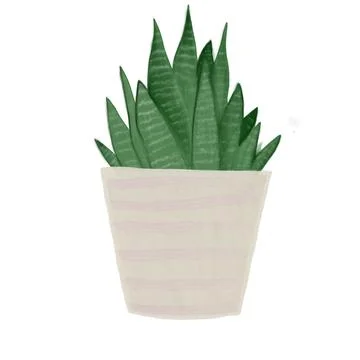 Flower in a pot with different colors Stock Illustration