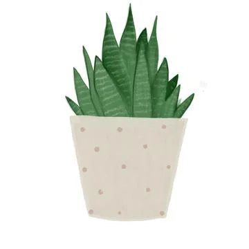 Flower in a pot with different colors Stock Illustration