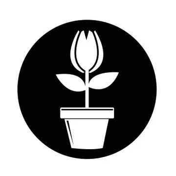 Flower Pot Icon Stock Illustration