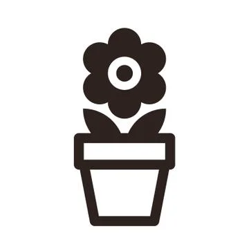 Flower in pot icon Stock Illustration