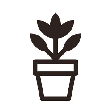 Flower in pot icon Stock Illustration