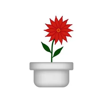 Flower pot icon. Stock Illustration