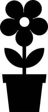 Flower pot icon. Stock Illustration