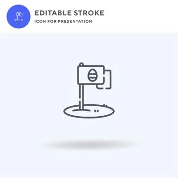 Flower Pot icon vector, filled flat sign, solid pictogram isolated on white Stock Illustration