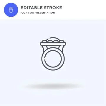 Flower Pot icon vector, filled flat sign, solid pictogram isolated on white Stock Illustration