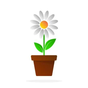 Flower pot icon. Vector illustration. Stock Illustration