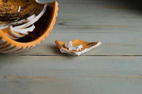 Flower pot shards Stock Photos