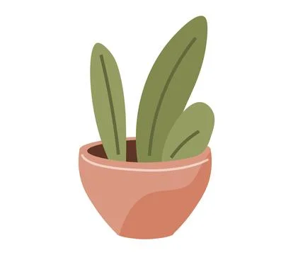 Flower pot. The vegetal pattern on fabric adds natural touch to room Stock Illustration