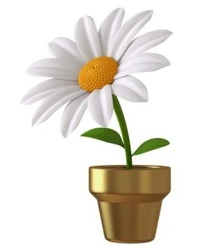 Flower in pots Stock Illustration