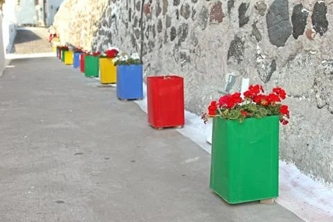 Flower pots Stock Photos