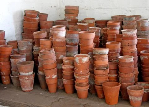 Flower Pots. Stock Photos