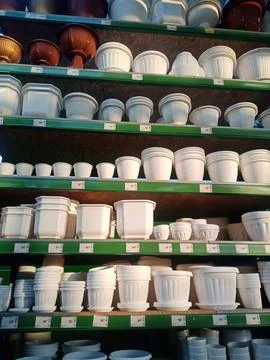 Flower pots Stock Photos