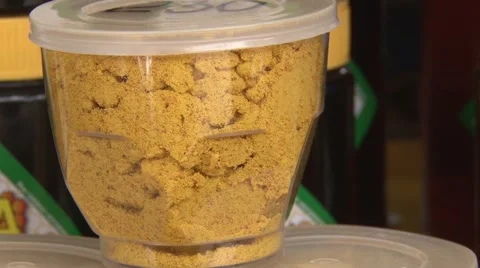 Flower powder in container Stock Footage 50333573