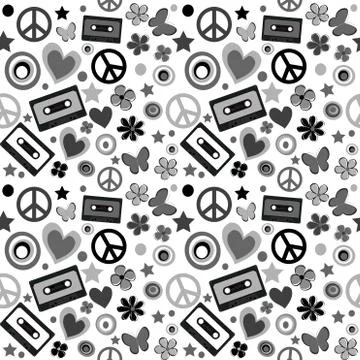 Flower power background Stock Illustration