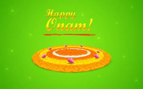 Flower Rangoli for Onam Stock Illustration