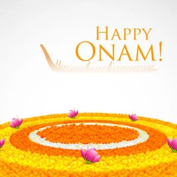 Flower Rangoli for Onam Stock Illustration