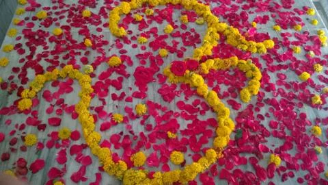 Flower Rangoli Stock Photos