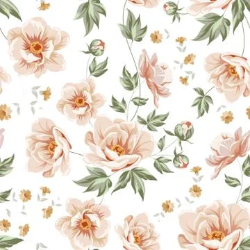 Flower samless pattern. Illustrazione stock