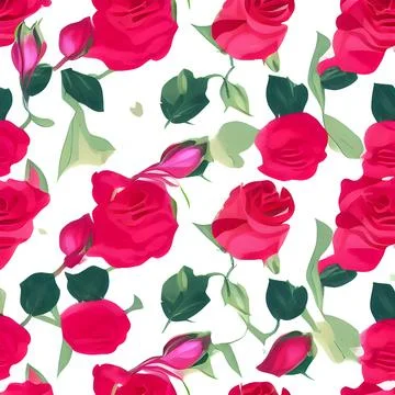 Flower seamless abstract pattern. floral random background. modern design d.. イラスト素材