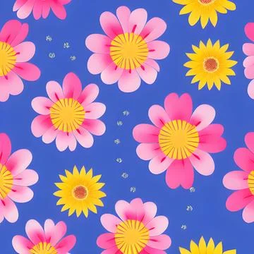 Flower seamless abstract pattern. floral random background. modern design d.. Illustrazione stock