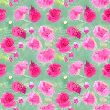 Flower seamless abstract pattern. floral random background. modern design d.. Stockillustratie