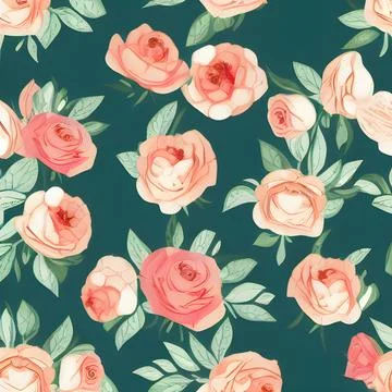 Flower seamless abstract pattern. floral random background. modern design d.. Stock Illustration