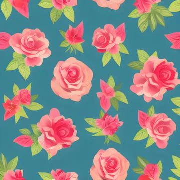 Flower seamless abstract pattern. floral random background. modern design d.. Stock Illustration