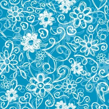 Flower seamless background Stock Illustration