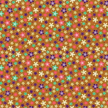 Flower seamless color pattern Stock Illustration