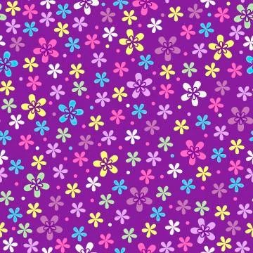 Flower seamless color pattern Illustrazione stock