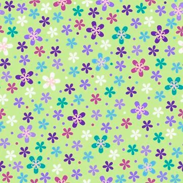 Flower seamless color pattern Illustrazione stock