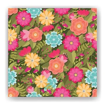 Flower seamless pattern background. elegant texture for backgrounds Stock Illustration