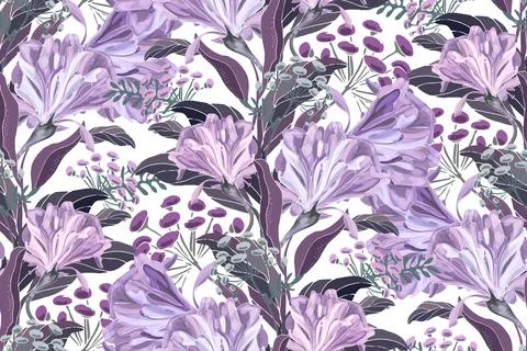 Flower seamless pattern, background. Stock Illustration