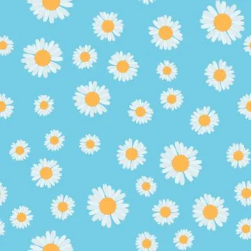 Flower Seamless Pattern Background.  Illustration. Stock Illustration
