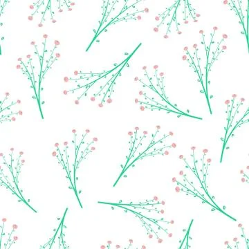 Flower seamless pattern background. Vector illustration. Stock Illustration