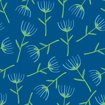 Flower seamless pattern background. Vector illustration. Stock Illustration