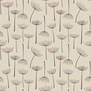 Flower seamless pattern background. Vector illustration. Stock Illustration