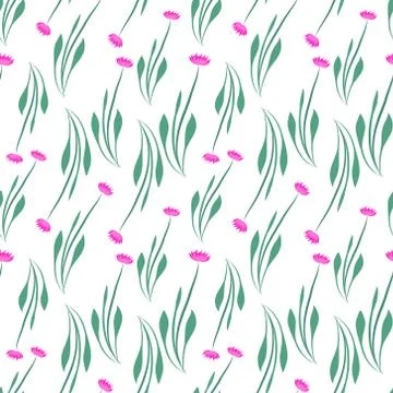 Flower seamless pattern background. Vector illustration. Illustrazione stock